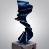 Blue Metallic Folded Sculpture