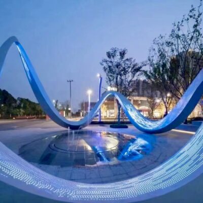 Blue LED Wave Landscape