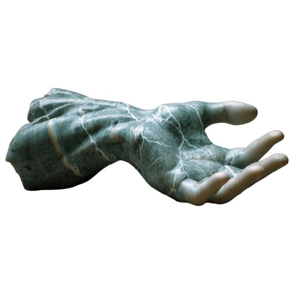 Huge green marble hand