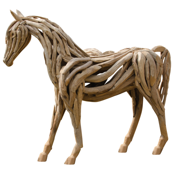 Wooden Horse Sculpture - Promo