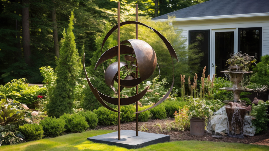 Kinetic Sculpture in garden